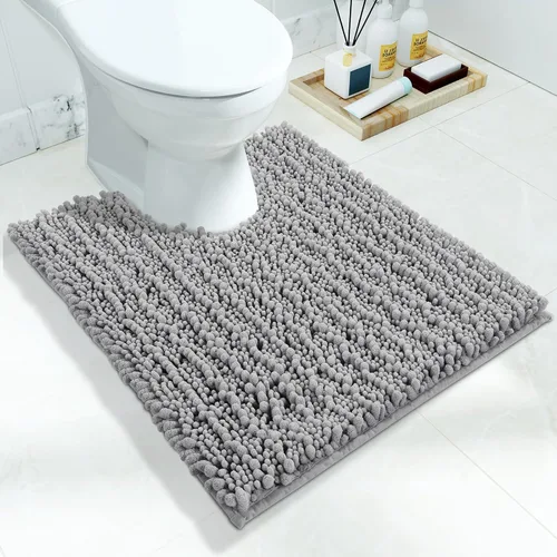 Vista 110 de Yimobra Alfombras de Baño Antideslizantes Lavables - Alfombra de Baño de Chenilla Ultra Suave Absorbente, Alfombra Peluda de Secado Rápido para Negro