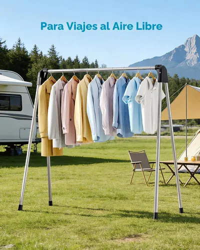 Vista 3 de APEXCHASER Tendedero plegable para ropa portátil, 48 pulgadas de alto