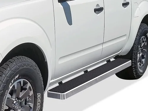 Vista 10 de iBoard Barras laterales para Nissan Frontier Crew Pickup de 4 puertas, Negro