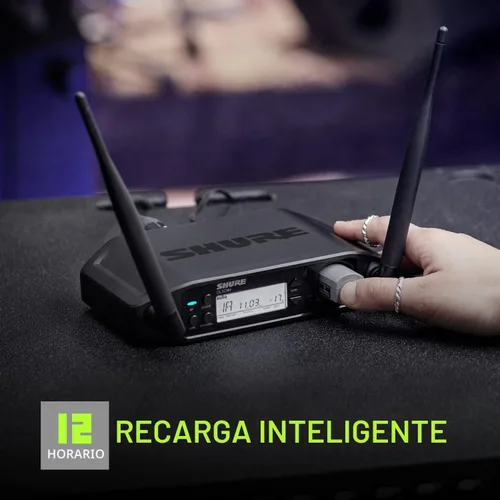 Vista 6 de Shure GLXD24R+/B58 Sistema de Micrófono Inalámbrico Digital Profesional de Banda Dual – Duración de Batería de 12 Horas, Alcance de 100 pies