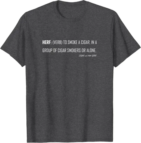 Vista 33 de Herf definition - Camiseta de manga corta, diseño con texto "Cigar Smoker Puff Verb Stogie Habano" Negro