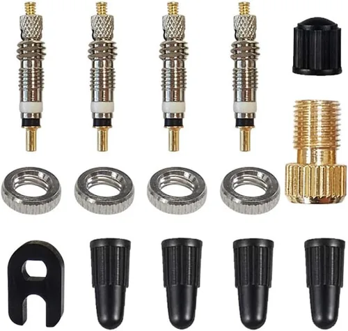 Vista 9 de SEADEAR 15 piezas de reparación de carrete de neumático de bicicleta de automóvil, kit adaptador de tapa de válvula, herramienta removedor de núcleo