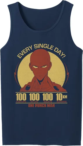 Vista 2 de One Punch Man Saitama Training Every Single Day - Camiseta sin mangas para hombre y mujer