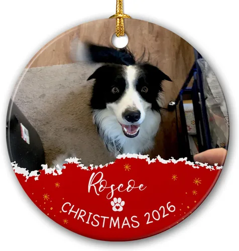 Vista 15 de Primer adorno de Navidad para bebé, adorno de cerámica de Navidad para bebé 2025, primera decoración de árbol de Navidad del bebé, marco de fotos