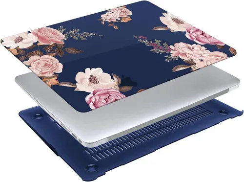 Vista 6 de MOSISO Funda compatible con MacBook Air de 13 pulgadas (A1369 y A1466, versión anterior 2010-2017), carcasa rígida de peonía de plástico, cubierta