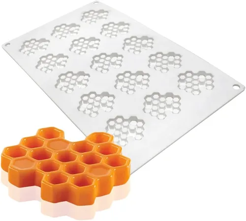Vista 11 de Molde de silicona en forma de langosta con encaje Molde de caramelo de chocolate Molde de hueso de pescado hueco 3D en forma de langosta Molde