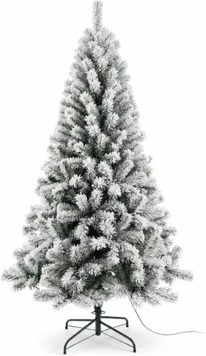 Vista 16 de CHILLSUN Árbol de Navidad artificial preiluminado de 6 pies con luces LED Árbol de Navidad preiluminado de 6 pies con luces LED blancas cálidas