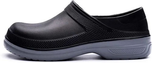 Vista 2 de Meidiastra Zapatos de chef antideslizantes e impermeables para hombre y mujer, zapatos de enfermera, zapatos de lluvia, zuecos de trabajo