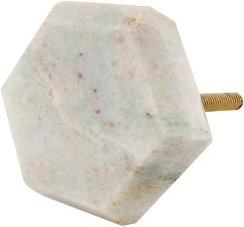 Vista 17 de Indian Shelf 6 tiradores modernos de piedra rosa rosa para cajones, manijas de armario, pomos de aparador, aspecto contemporáneo