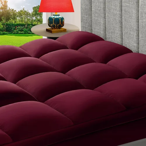 Vista 10 de CHOKIT Cubrecolchón Queen, Cubrecolchón de Almohada Extra Grueso para Alivio del Dolor de Espalda, Cubrecolchón de Cama Refrescante con Bolsillo