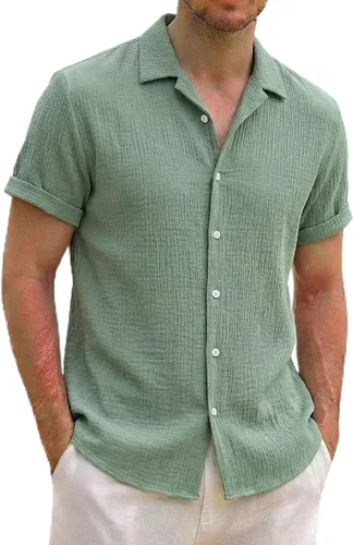 Vista 9 de ZAFUL Camisa hawaiana de manga corta con botones para hombre, estilo casual, tropical, floral, para verano, playa, vacaciones, polo 0_PAT2