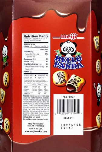 Vista 2 de Meiji Hello Panda Family Pack - Galletas de chocolate, 9.1 onzas (10 paquetes individuales)
