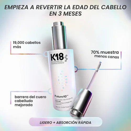 Vista 2 de K18 FutureIQ Biomimetic Longevity Hair + Scalp Serum, 3.04 oz