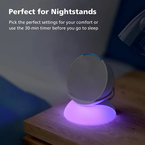 Vista 5 de Mission - Soporte de luz 2 en 1 con carga USB-C para Echo Pop, teléfonos inteligentes, tabletas y otros accesorios