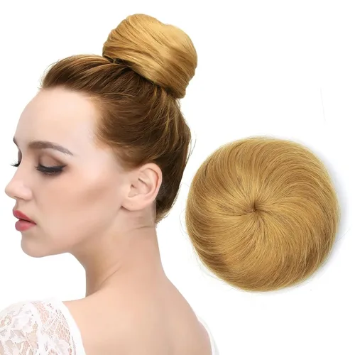 Vista 20 de Moño de Cabello Humano 100%, Moño Desordenado Pieza de Cabello Extensiones de Cabello Humano Real Moño de Cabello Rizado Natural Piezas de Cabello