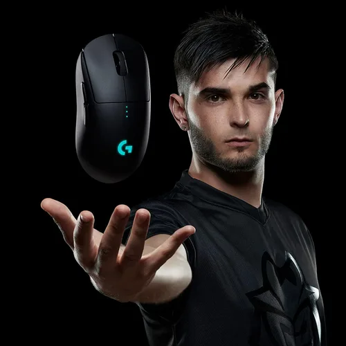 Vista 9 de Logitech G PRO - Mouse inalámbrico para juegos sensor Hero 16K 16000 DPI RGB ultraligero de 4 a 8 botones programables larga duración de la batería