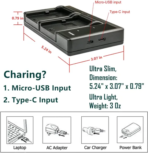 Vista 3 de Kastar Cargador de batería USB SLB-10A LTD2 para Samsung WB200F, WB250F, WB280F, WB350F, WB500, WB550, WB600, WB650, WB700, WB750, WB800F, WB850F