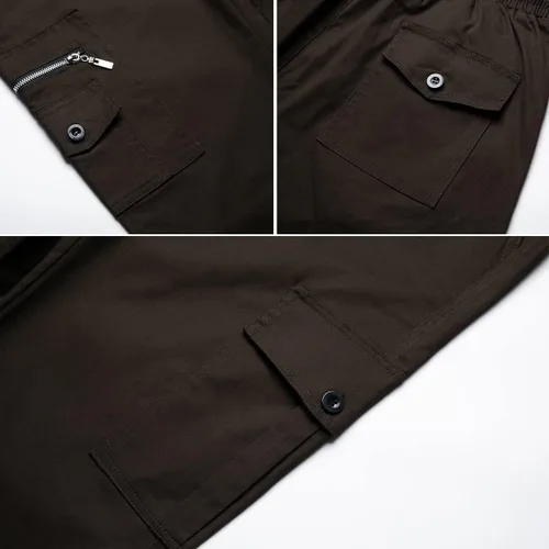 Vista 6 de THWEI Pantalones cargo para hombre, estilo casual, con cordón, atléticos, para deportes al aire libre