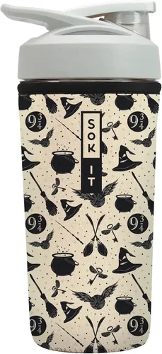 Vista 61 de Sok It BotlSok Botella Mezcladora de Proteínas con Funda Aislante de Neopreno (Floral Abstracto, Se Ajusta a Mezcladoras de 24oz)