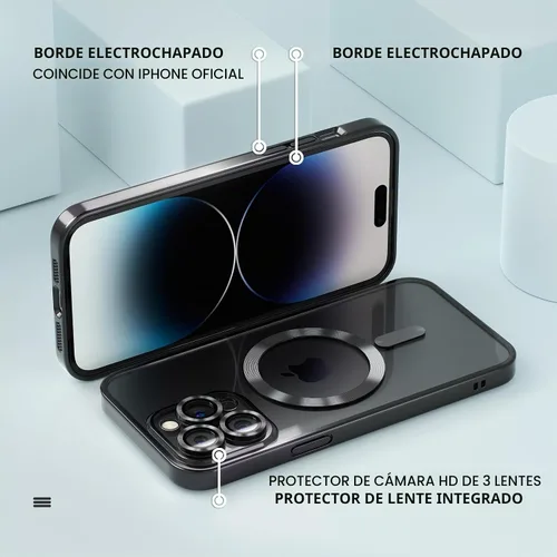 Vista 6 de Misea - Funda magnética transparente para iPhone 14 Pro Max, compatible con MagSafe [Never Yellowing] [Military Grade Drop Protection] Full Camera