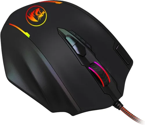 Vista 7 de Redragon M908 12400 DPI Impact MMO Mouse para juegos con 18 botones programables, cartucho de ajuste de peso, 12 botones laterales