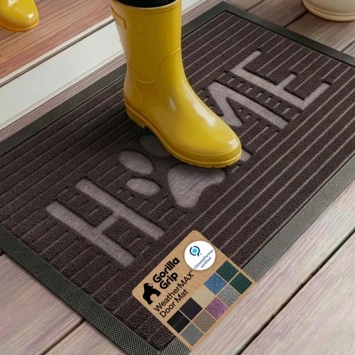 Vista 87 de Gorilla Grip - Tapete WeatherMax todo terreno 100% impermeable, caucho natural, resistente a manchas y decoloración, interior y exterior, fácil