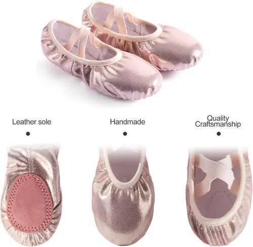 Vista 3 de Phineein Zapatos de ballet para niñas para practicar ballet para bailar
