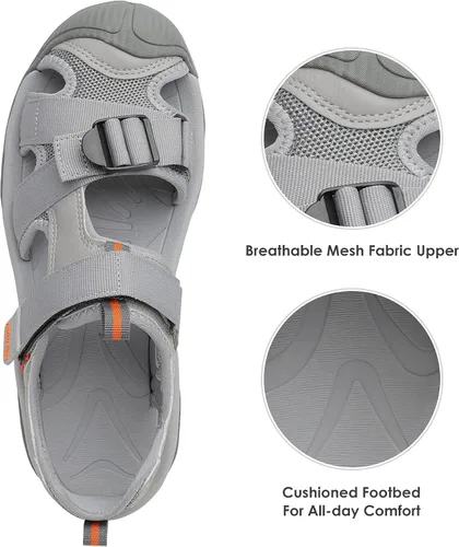 Vista 3 de DREAM PAIRS Sandalias deportivas de senderismo al aire libre para hombre, puntera cerrada, atlética, aventura, playa, pescador, sandalias de agua