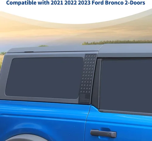 Vista 3 de Cubierta para panel de poste de pilar Bronco B, calcomanía de bandera estadounidense para Ford Bronco 2021 hasta 2 puertas, accesorios exteriores