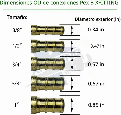 Vista 3 de XFITTING - Adaptador giratorio hembra XFITTING de 1/2 pulgada Pex B x 1/2 pulgadas, adaptador giratorio NPT hembra