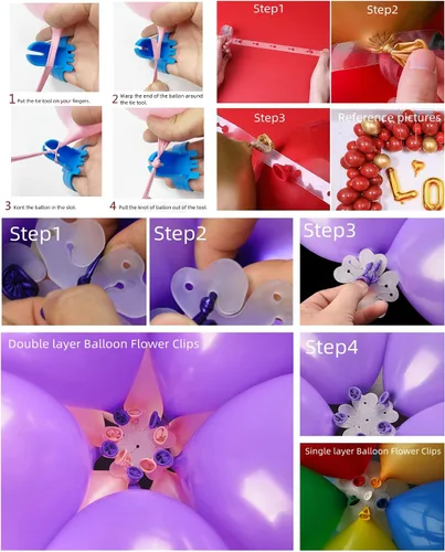 Vista 4 de Jiesky 8 juegos de soportes para globos de 28 pulgadas, palos de globo con base para mesa, suelo, graduación, baby shower, feliz cumpleaños