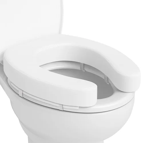 Vista 11 de Vive - Asiento elevador para inodoro con cojín para personas mayores - Ajuste universal - Asiento elevado para inodoro con espuma de alta densidad