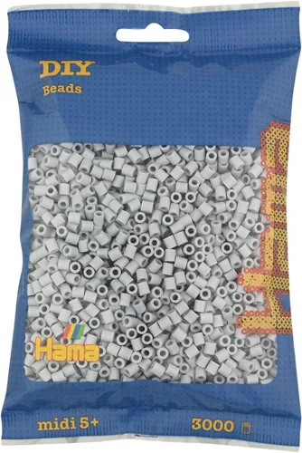 Vista 17 de Hama Perlen 201-49 Iron-On Beads Bag with Approx. 3000 Midi Craft Beads with Diameter 5 mm in Azure Blue, Creative Craft Fun for Young and Old