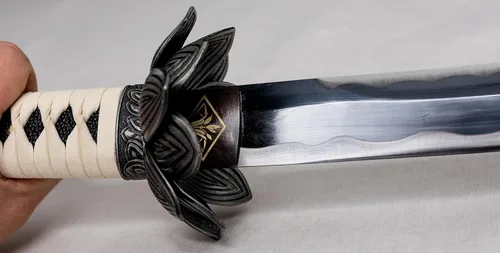 Vista 9 de Espada katana hecha a mano, Sekiro Shadows Die Twice Cosplay, espada samurai japonesa real (espada completa), Catanas Japonesas Reales