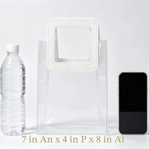 Vista 3 de LONG XIN SERIES 6 bolsas de regalo transparentes con mango de poliuretano