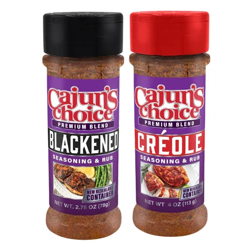 Vista 11 de Cajun's Choice - Condimento ennegrecido, tarro de 2.75 onzas, paquete de 2, totalmente natural, bajo en sal, sin gluten, auténtica especia