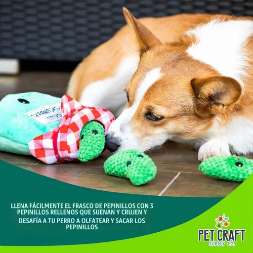 Vista 5 de Pet Craft Supply Juguete de peluche para perros, esconde y busca, chirriante, crujiente, interactivo, actividad, rompecabezas, masticable, busca