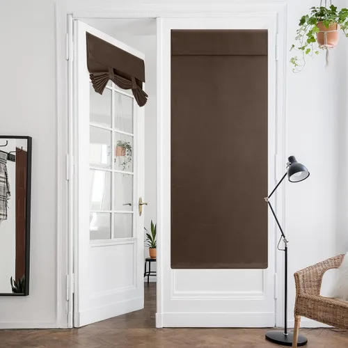 Vista 34 de HOMEIDEAS Cortinas Opacas para Aula para Puerta Principal, Cubierta de Ventana de Puerta de Aula, Persianas de Privacidad con Aislamiento Térmico