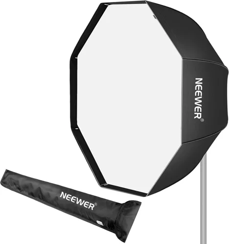 Vista 7 de Neewer Difusor octogonal o softbox, para flash Speedlite y Flash de estudio, 80 cm, con bolsa, para retrato o fotografía de producto.