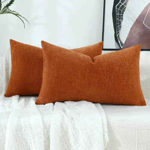 Vista 21 de Stellhome Juego de 2 fundas de almohada de felpilla azul gris de 16 x 16 pulgadas, fundas de cojín con textura de línea suave, decoración bohemia