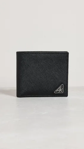 Vista 2 de Prada Cartera Billfold Saffiano negra pre-amada para mujer, Negro