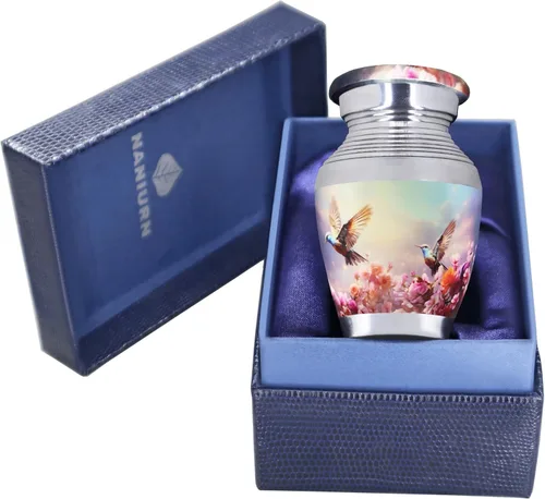 Vista 11 de NANIURN Urna para cenizas para mujeres u hombres, urnas de cremación para cenizas humanas de adultos mujeres y hombres, decorativa funeraria