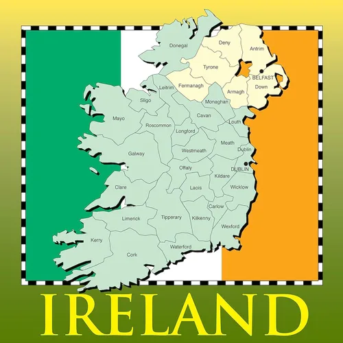 Vista 3 de CafePress Ireland Map and Flag Tote Bag Reusable Natural Beige Canvas Shopping Bag