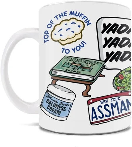 Vista 141 de Trend Setters Friends the Television Show – 25 años – Mercancía oficial – Taza de café o té de cerámica blanca de 11 onzas – perfecta para regalar