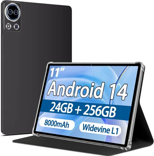 Vista 9 de Tablet Android 15 con teclado y ratón, 20 GB de RAM + 128 GB de ROM (expandir a 1 TB), tabletas Octa-Core de 10.1 pulgadas con WiFi 6, cámara dual