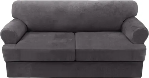 Vista 67 de H.VERSAILTEX Funda para sofá de 2 piezas, fundas para sillón con cojines en forma de T, funda para sofá de terciopelo grueso, protector de muebles