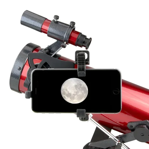 Vista 5 de Carson Red Planet - Telescopio reflector newtoniano de 35-3.071 x 2.992 in (RP-100), rojo