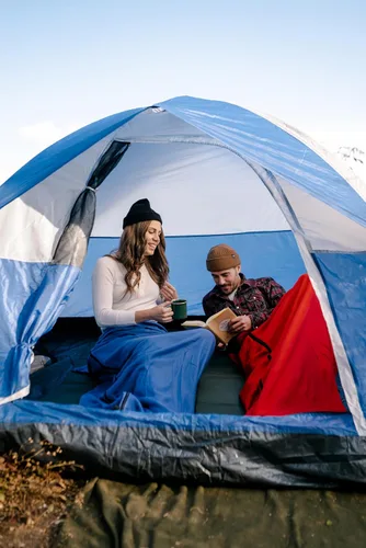 Vista 8 de Stansport Sleeping-Bags Stansport Fleece Sleeping Bag Rojo