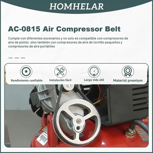 Vista 6 de AC-0815 - Cinturón de compresor de aire para Porter Cable Devilbiss Dewalt Makita Sears Craftsman Compresor de aire sustituye a CAC-1311 CAC-1342