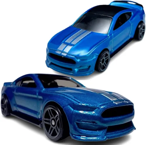 Vista 2 de Hot Wheels Ford Mustang Shelby GT500 2020, [azul] 248/25 Muscle Mania 1/10
